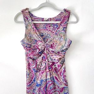 Sweet Pea Purple Patterned Tank Top